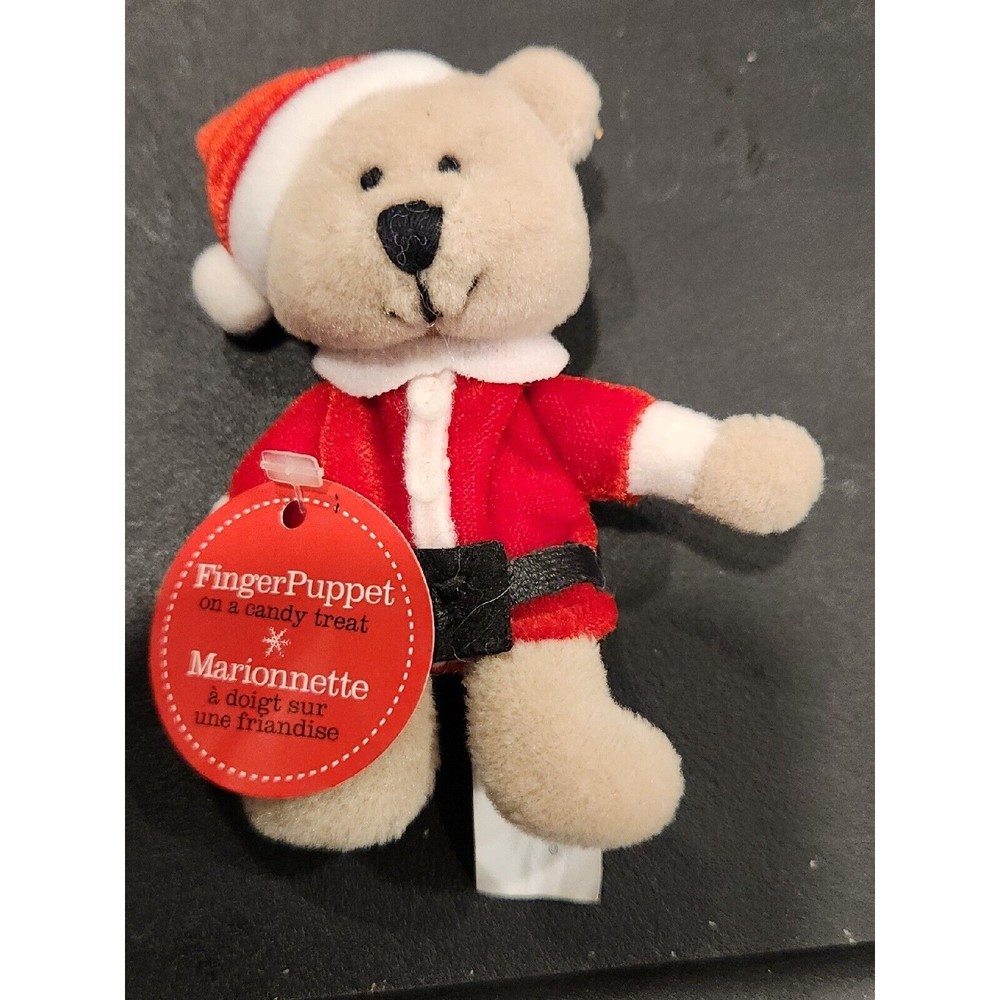 VINTAGE‎ Starbucks Coffee Bearista Finger Puppet SANTA NWT 2001 Santas Christmas